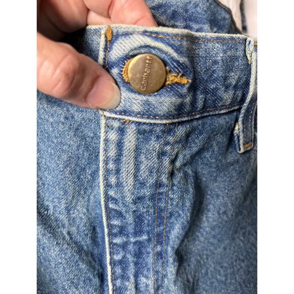 Carhartt USA Made Blue Denim‎ Jeans 40x34 NWT Straight Leg Workwear Vintage - Picture 6 of 14
